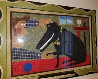 Modern Art, Signed, Framed art “good day” by,  C. Antleau