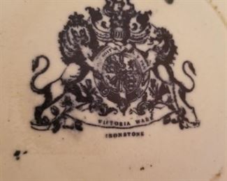 Victoria Ware Ironstone, Large Blue Transferware foot bath. 