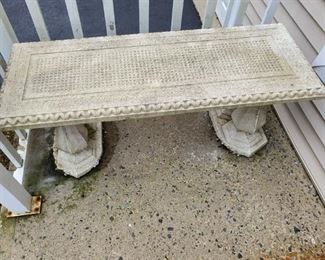 Nice cement outdoor bench