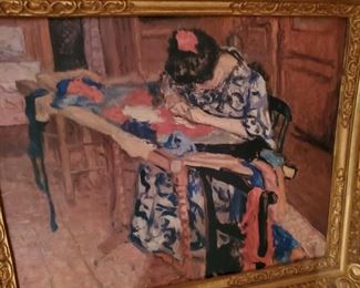 "La Tapisserie Madame Matisses" by Albert Marquet, good quality Oil on canvas reproduction.
