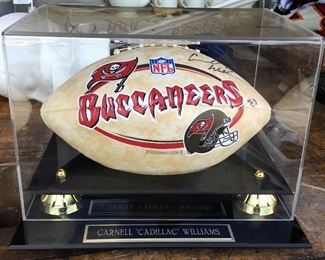 Tampa Bay Bucs Cadillac Williams #24 Autographed Football