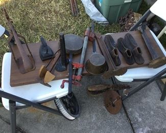Cast iron shoe molds, copper pots & more!