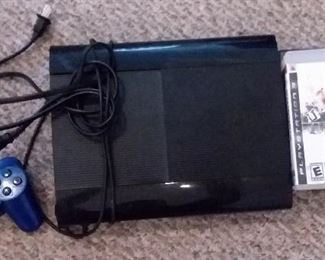 Playstation 3 with both cords, one controller and a few games