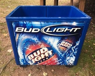 Rolling Bud Light ice chest 