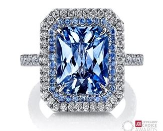 LOT 971 Padparadscha Sapphire Ring