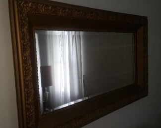 engraved frame mirror