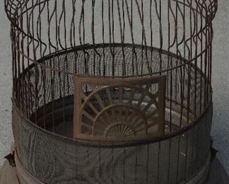 Vintage metal bird cage