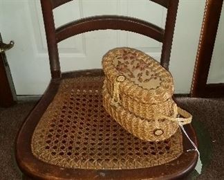 antique cane chair