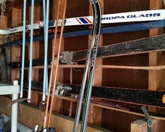 Vintage cross country skis