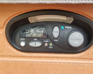 Detail of hot tub control panel