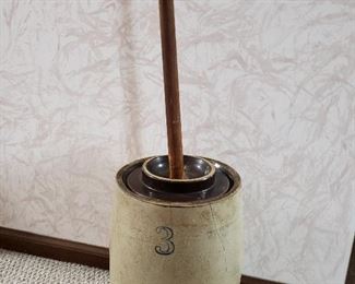 Antique butter churn