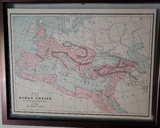 Antique (circa late 1800's) Roman Empire map
