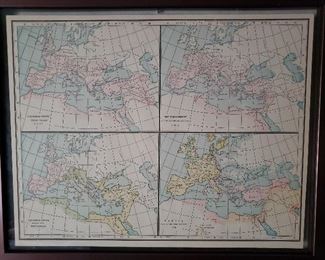 Antique Roman Empire map