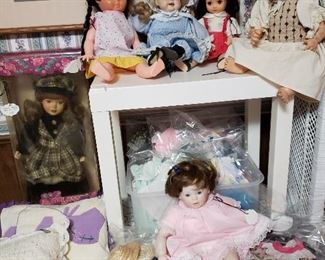 Vintage dolls and clothing