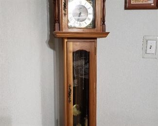 Hand-made walnut grandfather clock