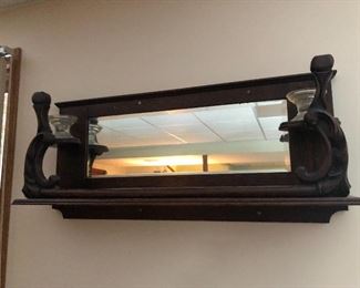 ANTIQUE SHELF WITH MIRROR 