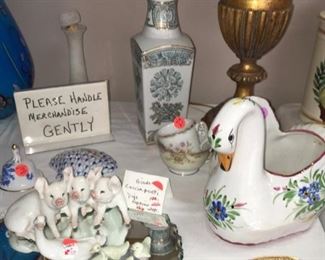 Lladro ducks. Giudo cacciapuoti pigs.