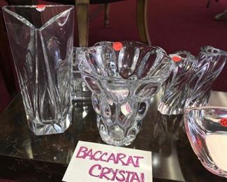 Baccarat crystal; also Waterford