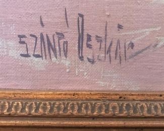 Signature on large Russian oil painting in previous photo