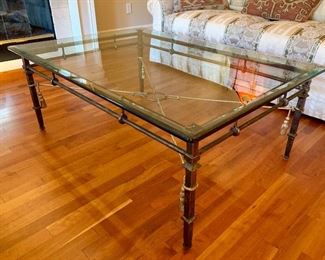Glass and wrought iron table with beautiful accents