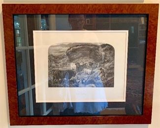 "Cattle Lifting" etching