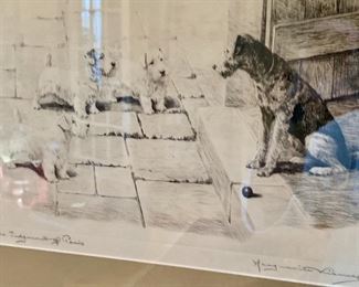 Marguerite Kirmse etching signed in pencil: Terriers, "Judgement of Paris" 