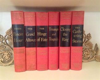 Red set of books; decorative bookends