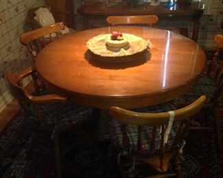 Maple breakfast/dining table and chairs