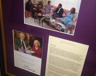 Letter and pictures of Billy Graham