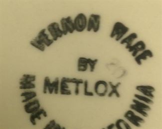 Vernon Ware by Metlox - made in California