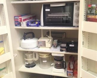 A pantry of small appliances