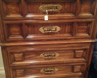 Five-drawer chest has a matching dresser