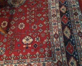 Fine 8 feet x 12 feet red & blue rug