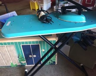Child's play iron and ironing board