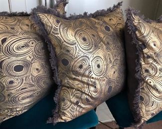 Beautiful designer pillows, down filled.