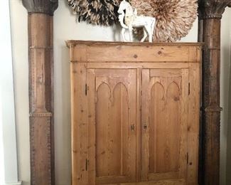 Incredible rustic wooden armoire-great storage.