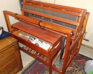 Loomcraft 45" cherry floor loom & bench
