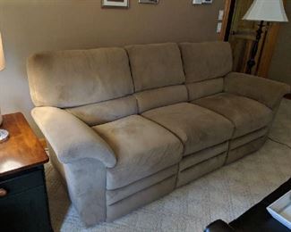 $300 Tan microfiber sofa