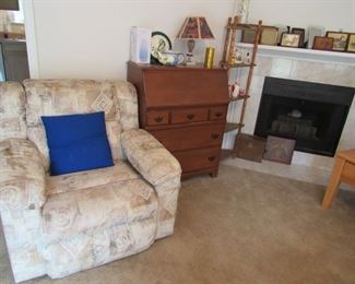 Recliner with message and telephone