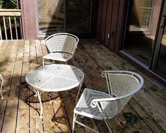 WROUGHT IRON PATIO CHAIRS