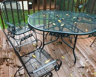 Iron outdoor patio set