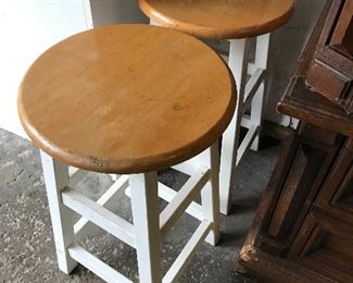  Two matching stools