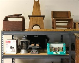 Handmade children’s chairs and toolbox