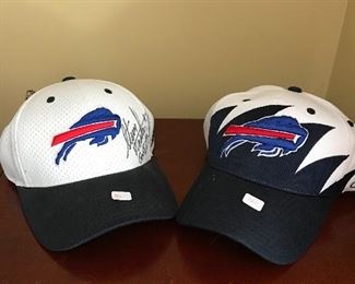 Never worn Buffalo Bills Hats And one of them his autograph by Stephen Tasker