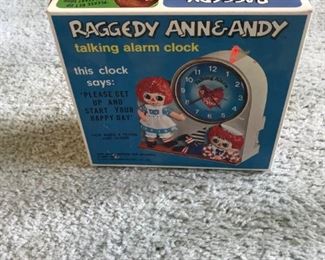 Raggedy Ann & Andy Talking Alarm Clock