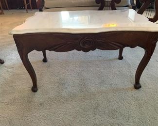 Matching Victorian Marble top Coffee Table