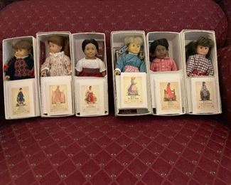 Set of 6 American Girl Mini Dolls - Samantha, Molly Josephina, Kirsten, Felecity and Addy