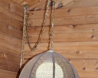lighting hanging wicker shade