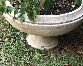 Outdoor concrete planters