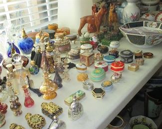 perfumes and trinket boxes